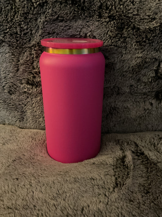 16oz Gold Platted Powder Coated Stainless Steel Tumbler